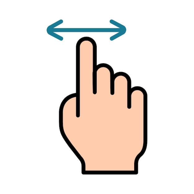 Touchpad-Symbol Zeigefinger Doppelklick Abnahme Zunahme Drehung Drehung Annäherung Drücken Scrolling Klick Pfeil Sensor Drehung Zoom in Bewegung Reaktionszeit x2