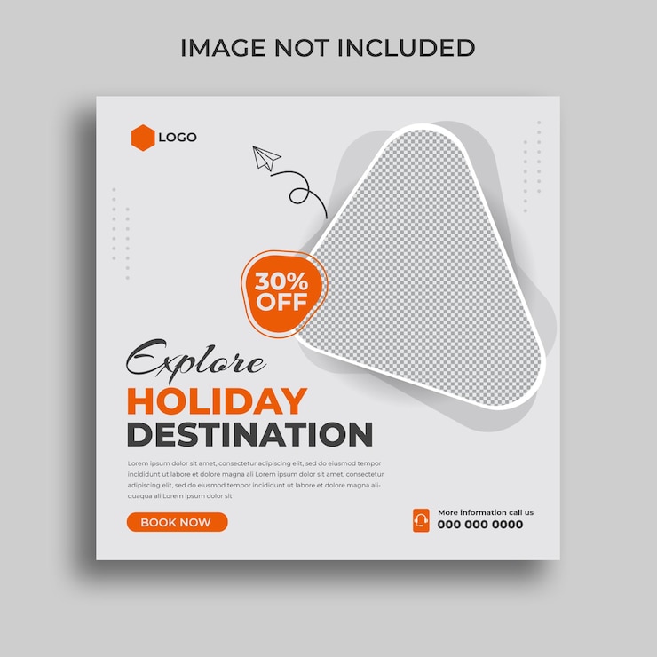Vektor tour and travel instagram-post oder social-media-post-banner-template-design