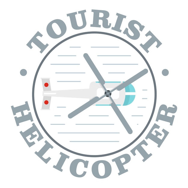 Touristen-helikopter-symbol flachdarstellung des touristen-hubschrauber-vektor-symbols für das web-design