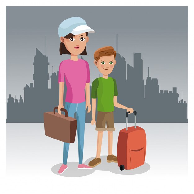 Touristen in der Stadt