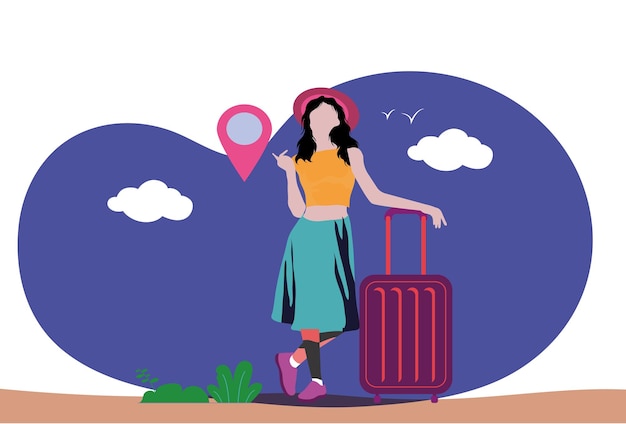 Touristische Vektorillustration Stilvolles und schönes Design