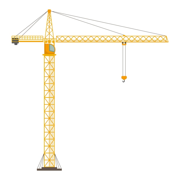 Tower-Kran-Symbol Baumaschine Vektor-Illustration