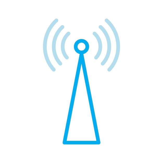 Tower-Signal-Icon-Vektor-Illustrations-Logo-Vorlage für viele Zwecke Isoliert auf weißem Hintergrund