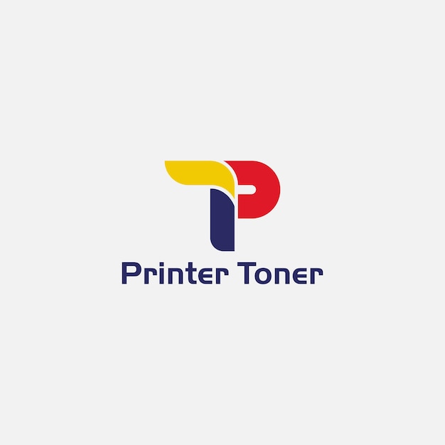 Tp-brief-logo-design, drucker-toner-logo-design-vektorelement.