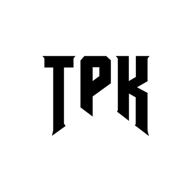 TPK-Letter-Logo-Design für das Technologieunternehmen TPK Logo-Design Schwarz-Weiß-Farbkombination TPK-logo TPK-Vektor TPK-Design TPK-Ikonen TPK-Alphabet TPK-Typografie Logo-Designed