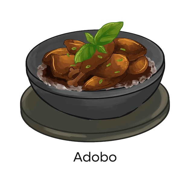 Traditionelle philippinische Küche Hühner Adobo