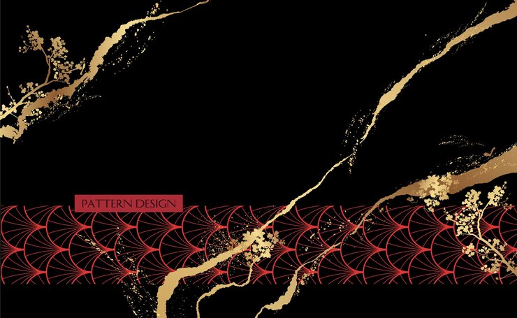 Vektor traditionelles asiatisches muster oder design im cover-stil