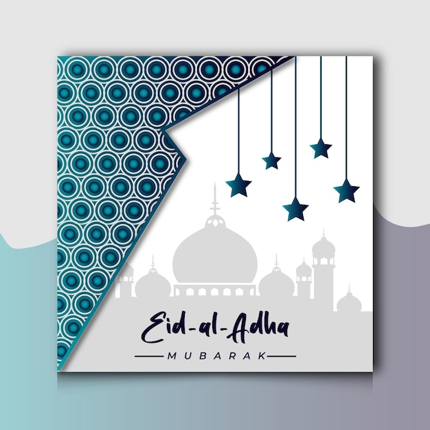 Traditionelles festival eid al adha mubarak social-media-beitrag und banner-vorlage