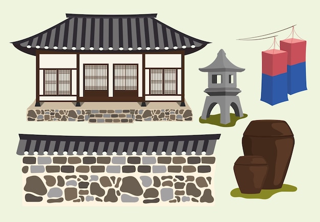 Traditionelles koreanisches hanok-haus