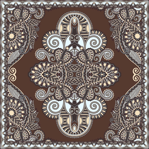 Traditionelles paisley-bandana mit blumenmuster sie können dieses muster im design verwenden