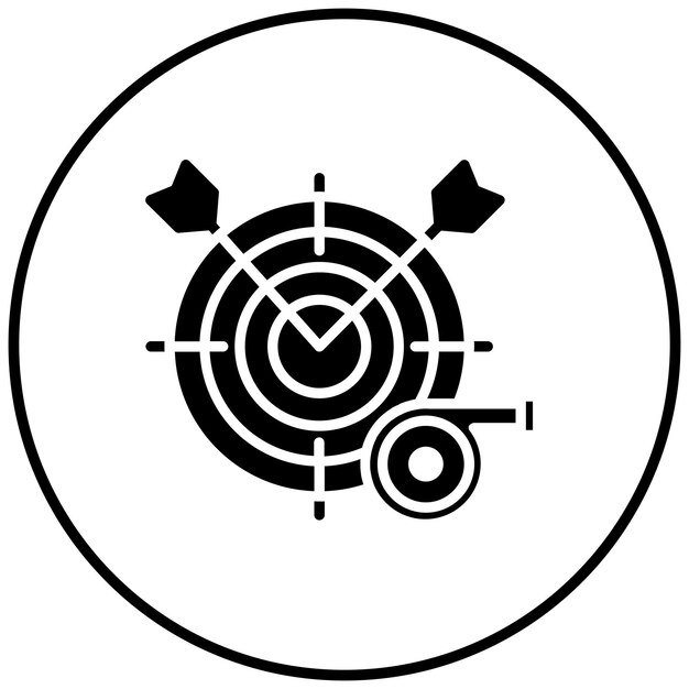 Training-Vektor-Symbol kann für Bogenschieß-Symbole verwendet werden