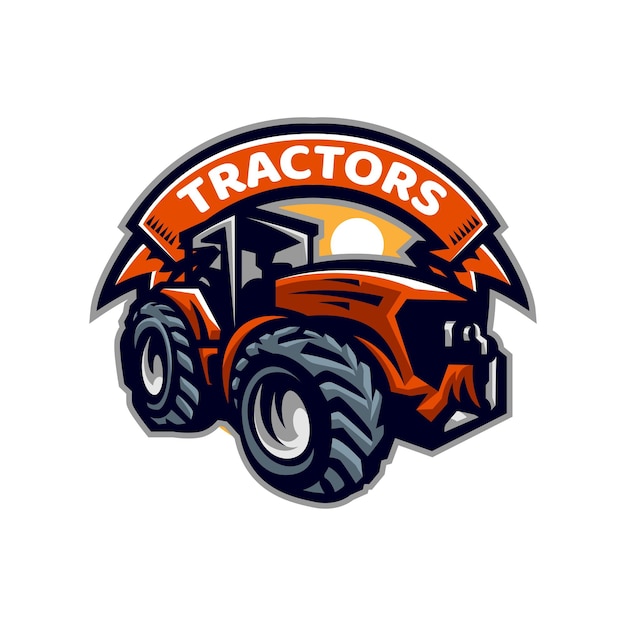 Traktor maskottchen logo vorlage