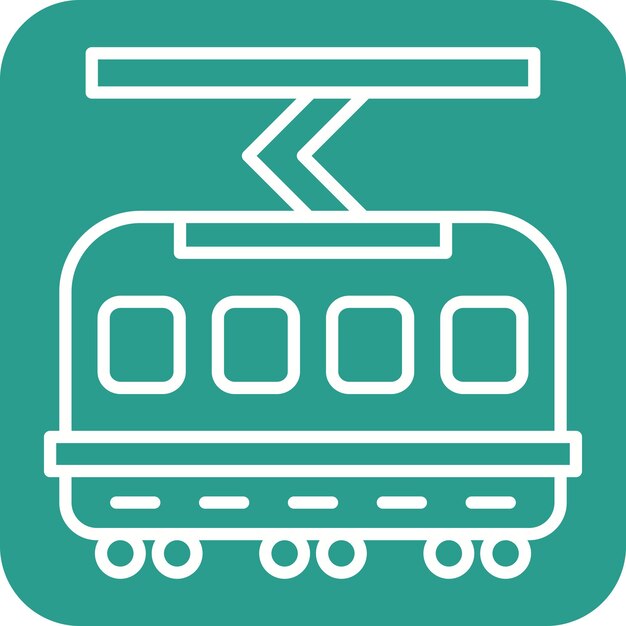 Tram-Icon-Vektorbild kann für City Elements verwendet werden