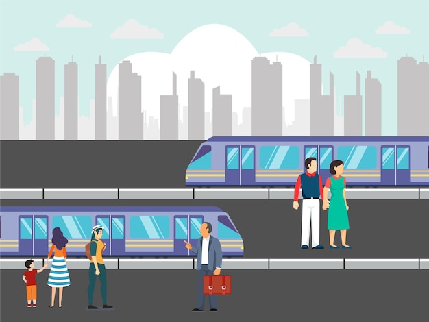 Tram-Konzept-Illustration stilvoll und schön