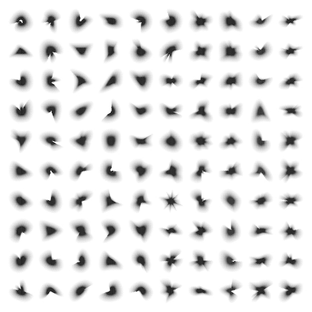 Trangle-Form-Halbton-Abstrakter-Hintergrund-Set 100