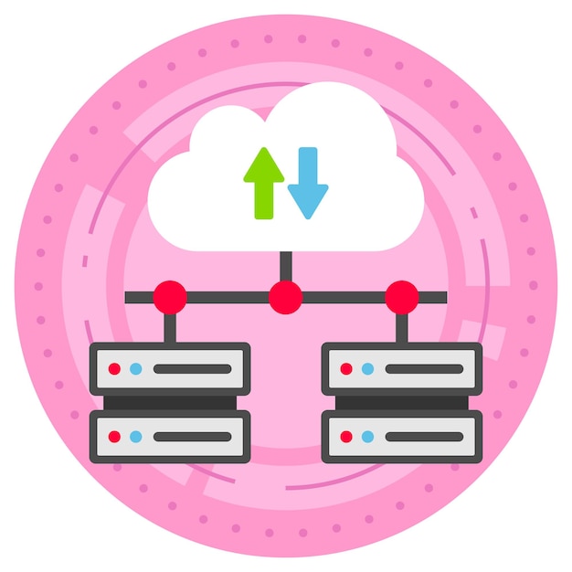 Vektor transformationen vorab laden konzept big data transformation in der cloud vector design cloud processing