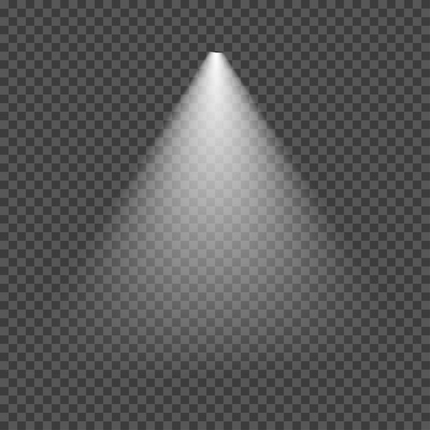 Vektor transparente beleuchtungseffekte auf einem dunklen hintergrundvektor