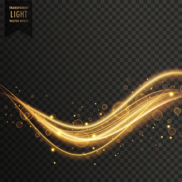 Transparente goldene Lichteffekt Vektor Hintergrund