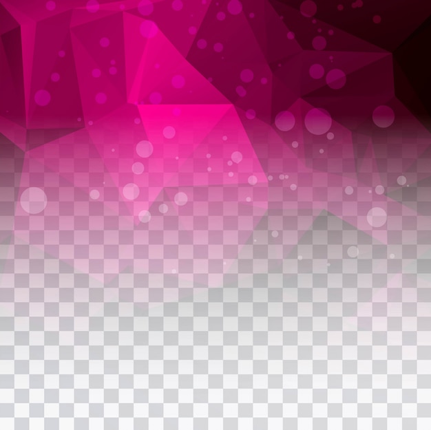Transparente Hintergrundillustration des schönen rosa Polygons