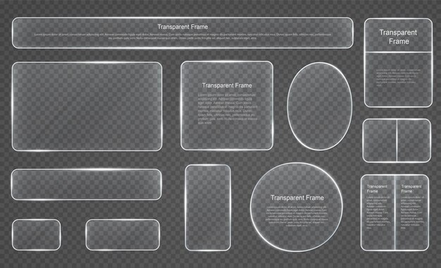 Transparente leuchtende lichtrahmen geometrische lineare leuchtende weiße formzeichen für text