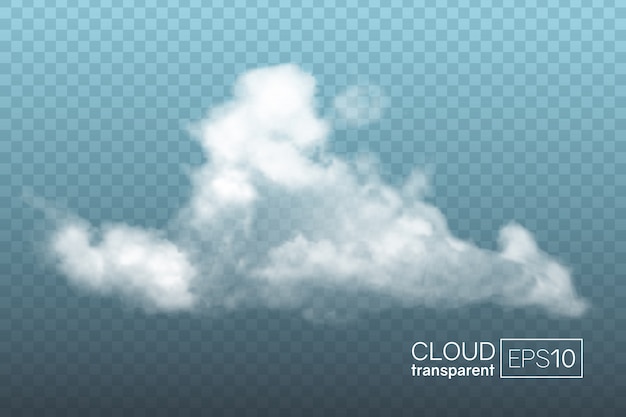 Transparente realistische wolke.