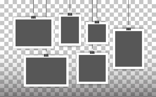 Vektor transparente sammlung von fotobüchern