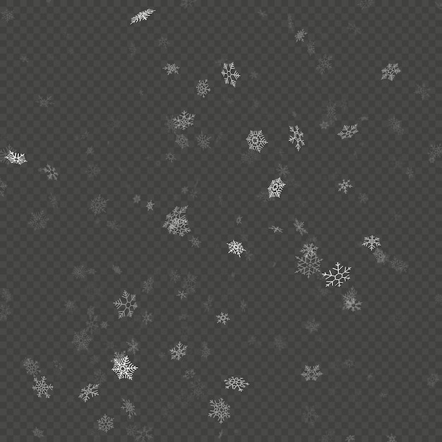 Vektor transparenter glitzer heiligabend schneefall effekt