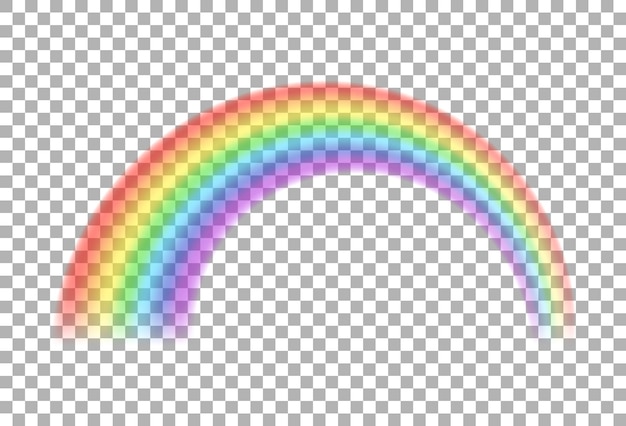 Transparenter realistischer bunter Regenbogen