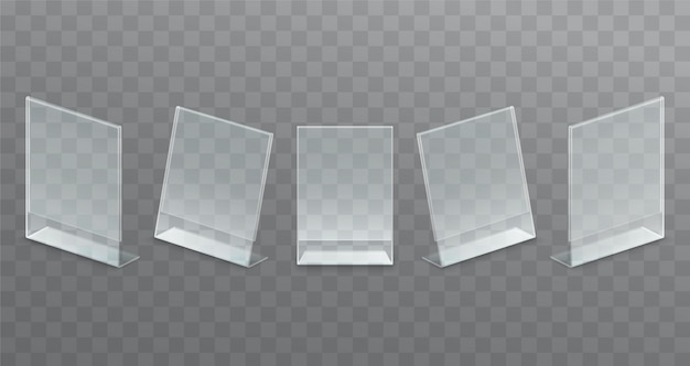 Transparenter Werbeständer aus Kunststoff, Papierhalter.