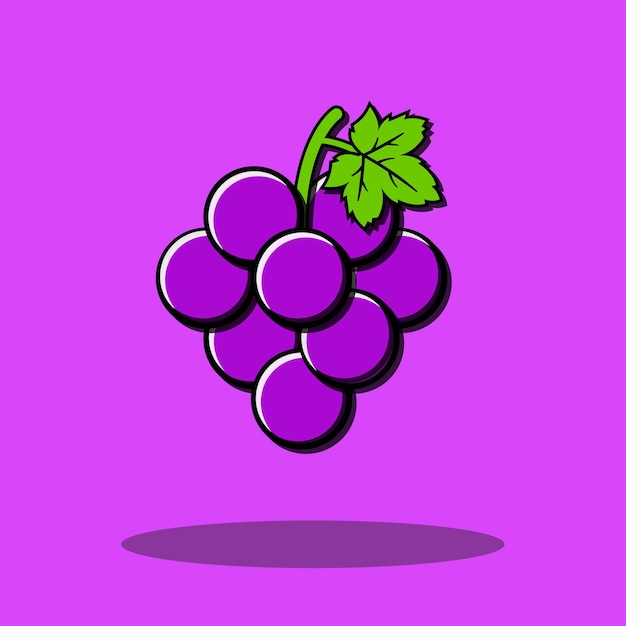 Vektor traubenfrucht-illustrator buah anggur