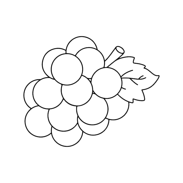 Traubenlinie-Symbol Vektor-Illustration eines Traubenstammes