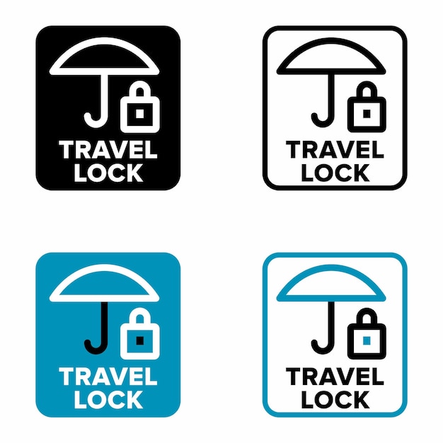 Travel lock vektor-informationsschild