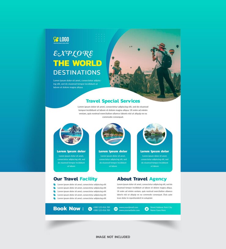 Travel Tour Urlaubsagentur Flyer Vorlage