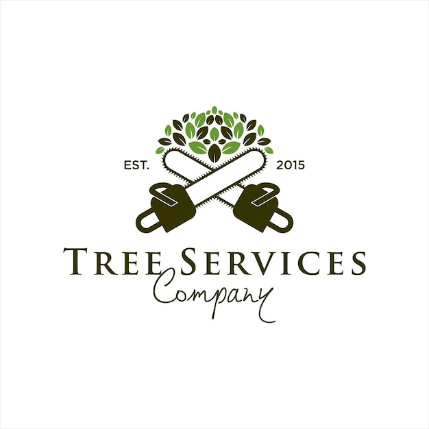 Tree service logo design vorlage idee