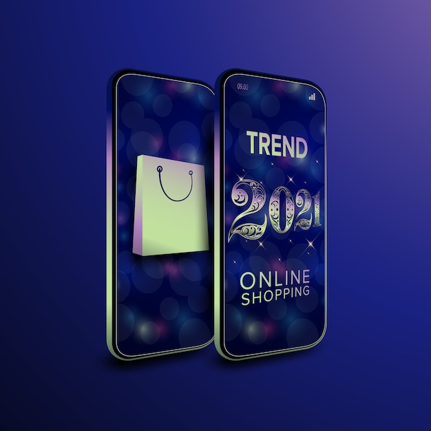Trend 2021 Online-Shopping-Poster