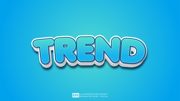 Trend bearbeitbare 3D-Texteffekt-Schriftart