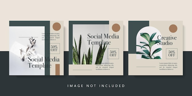 Trendige bearbeitbare Instagram-Feed-Vorlagen für den Modeverkauf Bearbeitbare Post-Vorlage Social-Media-Banner für digitales Marketing