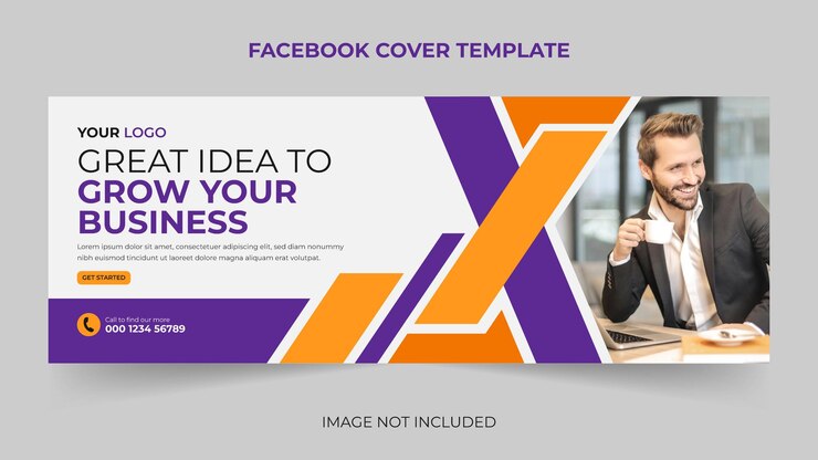 Trendige Corporate Digital Marketing Facebook-Cover-Social-Media-Banner-Vorlage Premium-Vektor