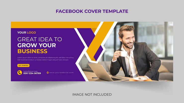 Trendige Corporate Digital Marketing Facebook-Cover-Social-Media-Banner-Vorlage Premium-Vektor