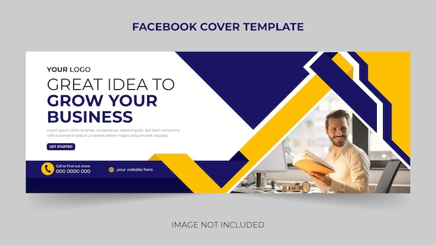 Trendige Corporate Digital Marketing Facebook-Cover-Social-Media-Banner-Vorlage Premium-Vektor