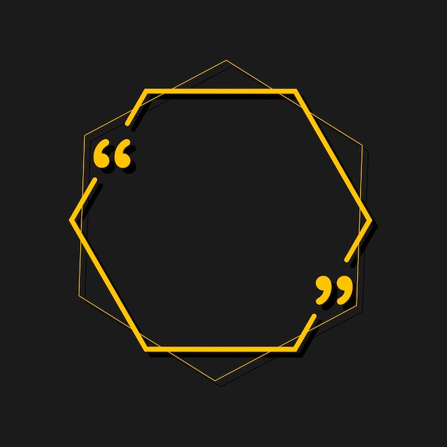 Trendige geometrische vorlage mit gelben linearen. vektor-illustration auf schwarzem hintergrund isoliert