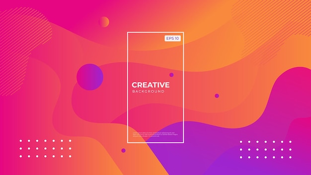 Trendige kreative bunte gradientenflüssigkeit formt hintergrund