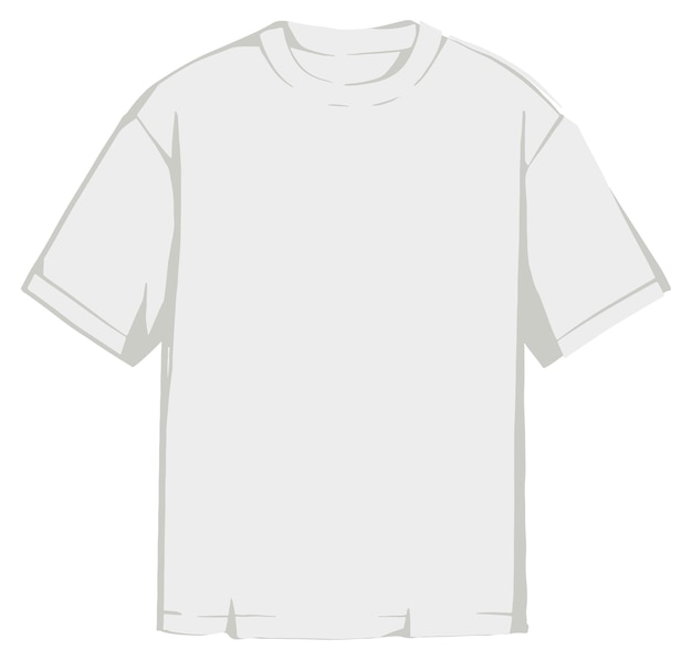 Vektor trendiger minimalistischer t-shirt-grundkleidungsstil