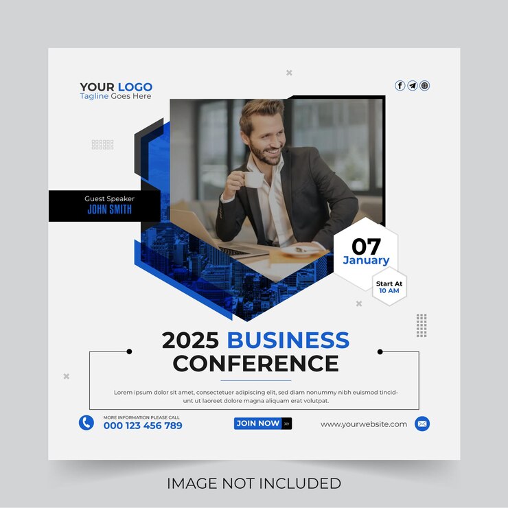 Trendiges digitales Marketing Live-Webinar Social Media Post Squire Banner Design