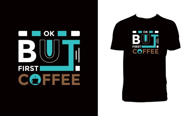 Trendiges kaffee-t-shirt-design.