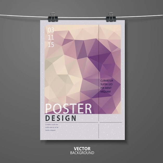 Vektor trendiges poster-template-design