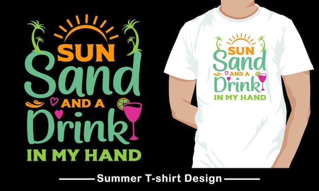 Vektor trendiges t-shirt-design, sommer-t-shirt