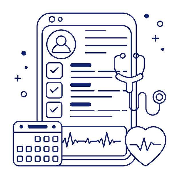 Trendiges vektordesign der telemedizin