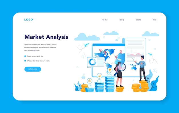 Trendwatcher-webbanner oder zielseite. spezialist für tracking