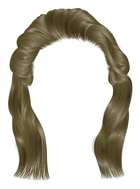 trendy Frau lange Haare blonde Farben Schönheit Mode realistische Grafik 3D